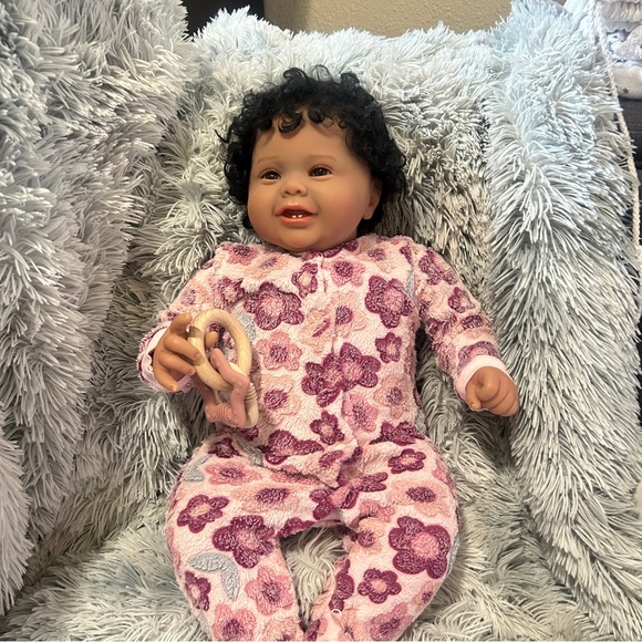 Reborn African American Baby-Toddler Girl Doll & Accessories (NWT) - Picture 2 of 7